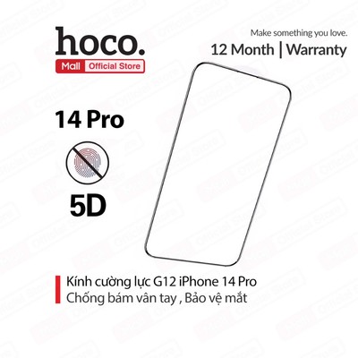 Kính cường lực 5D Hoco G12 cho iP 14 Pro chống bụi , chống trầy xước bảo vệ mắt