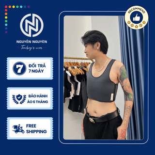 Áo Bó Ép Nịt Ngực Tomboy Không Viền Không Gen Khóa Cài Hông Thể Thao Gym Thun Trơn Bigsize Nguyễn Nguyên Tomboy's Wear