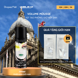 Keo xịt giúp định hình kiểu tóc, tạo độ phồng cho màu tóc hiệu quả Label.m VOLUME MOUSSE 200ml