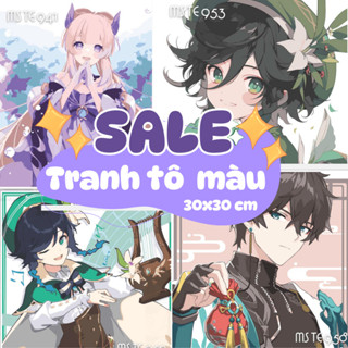  Tranh tô màu theo số tranh số hóa Madoca có khung 30x30cm chủ đề hoạt hình anime 
