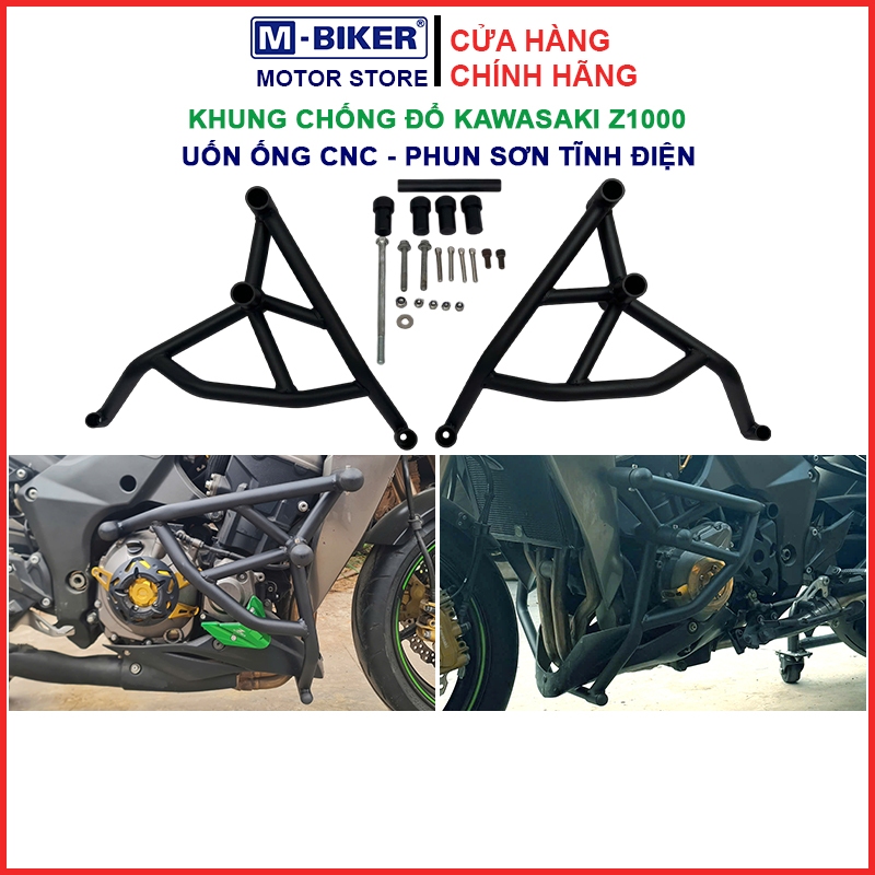 Chống đổ Z1000, Khung chống đổ Z1000, Khung chống đổ đa điểm bảo vệ thân xe, bảo vệ lốc máy Kawasaki