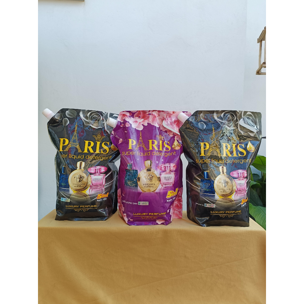 COMBO 3 BỊCH Nước giặt Paris 1 TÚI 1,7Lít - Nước giặt xả 5 trong 1 - Nước giặt cho bé, an toàn da ta