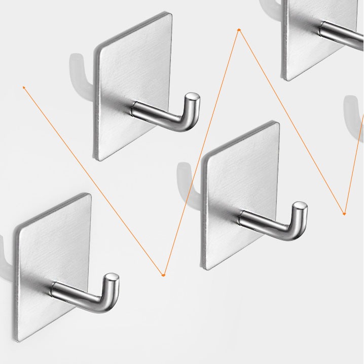 Combo 5 móc dán tường Inox Thaylamua cao cấp siêu dính, không khoan, siêu chống nước, bền bỉ | BigBuy360 - bigbuy360.vn