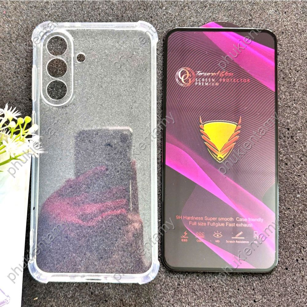 SAMSUNG A36 5G / A37 5G - Ốp Lưng TPU Trong Chống Sốc và Kính Cường Lực Full Màn Hình OG
