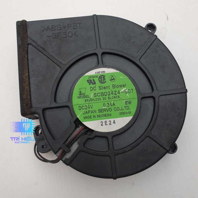 Quạt sò quạt sên không chổi than 12x3cm 24V 2 dây 4 dây hàng tháo máy