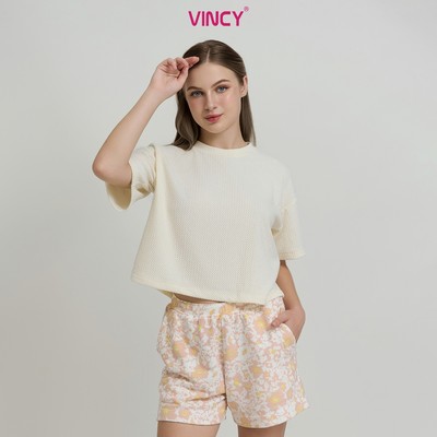 Bộ phối quần short nỉ và áo thun cotton cho mùa Giáng Sinh BST030W41