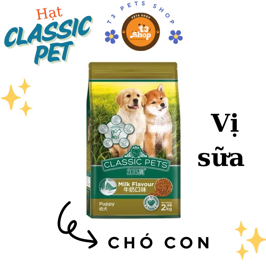 thức ăn hạt vị sữa Classic chó con 400gr- T3 PETS SHOP