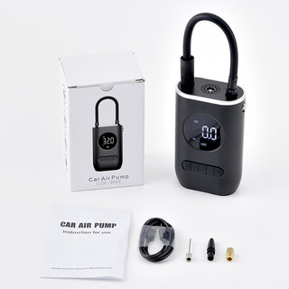  Máy Bơm Hơi Bánh Xe Ô Tô- Máy bơm oto bơm xe máy không dây tặng kèm dây sạc-Có Màn Hình LED Hiển Thị Điện Áp 