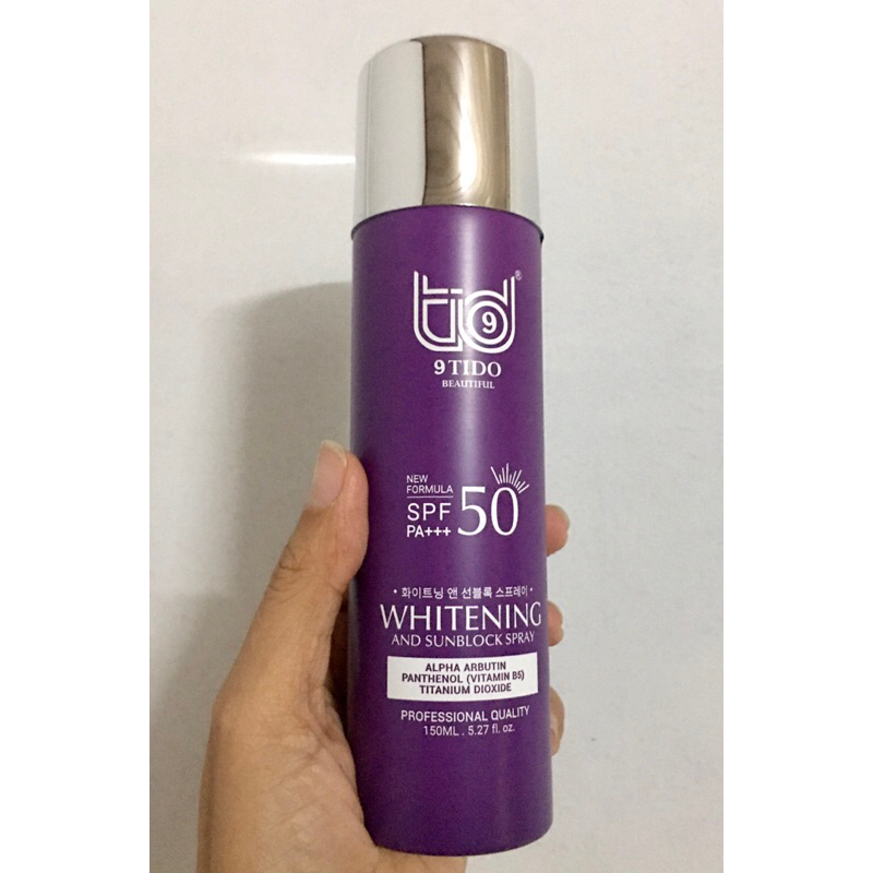 XỊT CHỐNG NẮNG BODY SPF50 9TIDO 150ML
