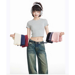 ÁO CROPTOP TRƠN QUỐC DÂN  DỄ PHỐI ĐỒ NHIỀU PHONG CÁCH BST