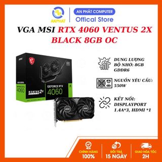[Full VAT] VGA MSI RTX 4060 VENTUS 2X BLACK 8GB OC
