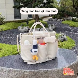 Túi xách đựng bỉm sữa, túi đựng đồ cho mẹ dễ thương có móc vịt