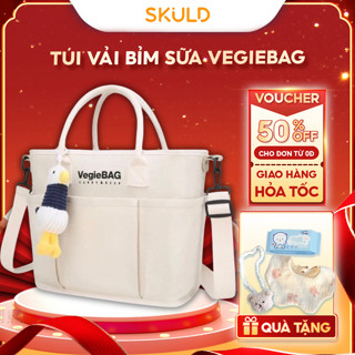  Túi vải bỉm sữa đa năng Veglebag cho mẹ và bé sành điệu thời trang Phong cách Hàn Quốc có quai đeo SKULD 