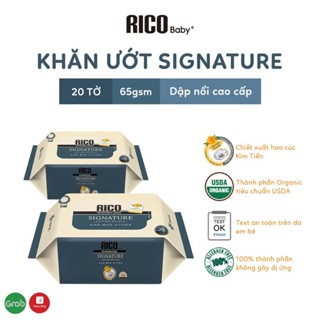 Khăn Ướt Rico Baby Signature 20 tờ Nội Địa Hàn Lành Tính (Nắp Dán)