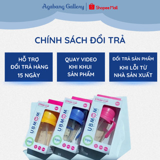 Bình Đa Năng UBMOM PPSU 200ML Cao Cấp, Chịu Nhiệt Độ Cao, Thiết Kế Đĩa Ngăn Chống Sặc Cho Bé, Giữ Nhiệt, Ống Hút Silicon