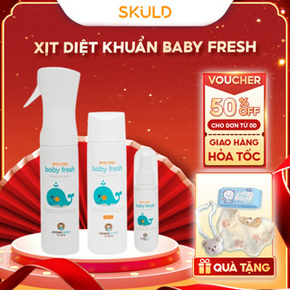 Xịt diệt khuẩn khử mùi cho đồ chơi bình sữa núm ti giả phụ kiện Baby Fresh an toàn lành tính cho bé 300ml SKULD