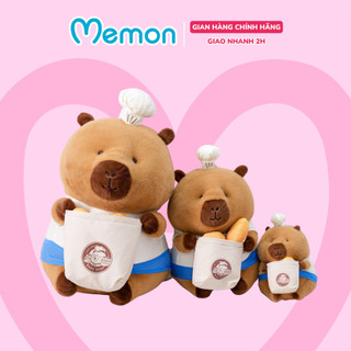  Gấu bông cô capybara bánh mì Memon thú nhồi bông cô capybara bánh mỳ mềm mịn cao cấp 