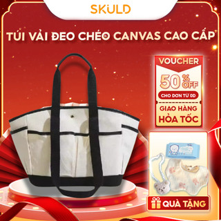  Túi bỉm sữa Canvas đeo vai Ngăn Chứa Rộng cho mẹ và bé Đựng bỉm sửa Đa năng ra ngoài Thời trang SKULD 