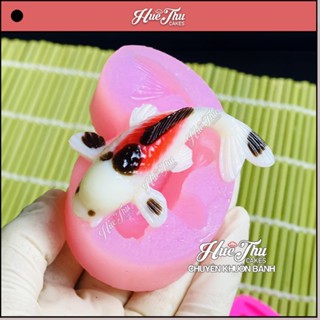  Khuôn silicon cá Kol 6cm làm bánh rau câu 3D 4D nhấn xôi fondant socola nến hanmade 