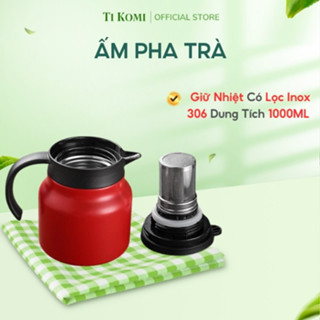  Ấm Pha Trà Bình Pha Trà  HÀNG CAO CẤP  Giữ Nhiệt Có Lọc Inox 306 Dung Tích 1000ML 