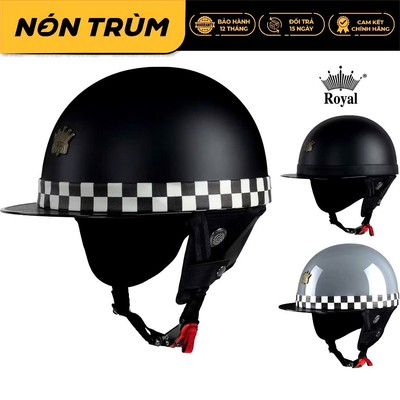 Mũ bảo hiểm xe máy 1/2 Rona Bosozoku Nhật kèm ốp tai da có lưỡi trai che nắng vintage