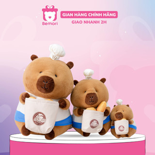 Gấu bông cô capybara bánh mì Bemori thú nhồi bông cô capybara bánh mỳ mềm mịn cao cấp