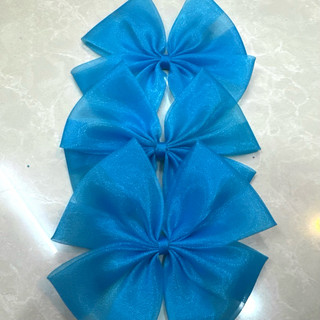 5 Cái Nơ Voan lụa 12cm trang trí bản 4cm làm phụ kiện