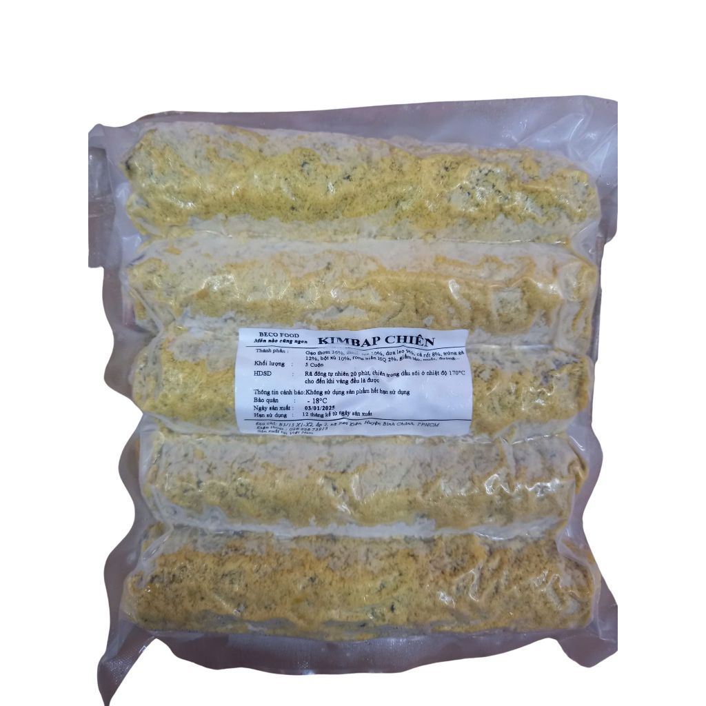 Kimbap, Gimbap, Kim bắp, Gim bắp chiên gói 1kg 5 cây