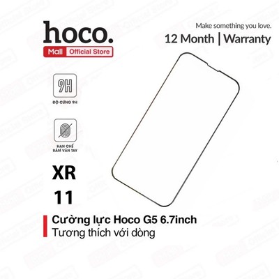 Kính cường lực Hoco G5/G12/G14 dành cho dòng ip Xr / 11, có chống bám vân tay, bảo vệ màn hình điện thoại