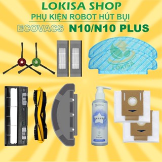  Phụ kiện robot hút bụi ecovacs deebot N10 giẻ lau chổi ven lọc bụi chổi chính dung dịch lau sàn chặn chổi đế khăn 