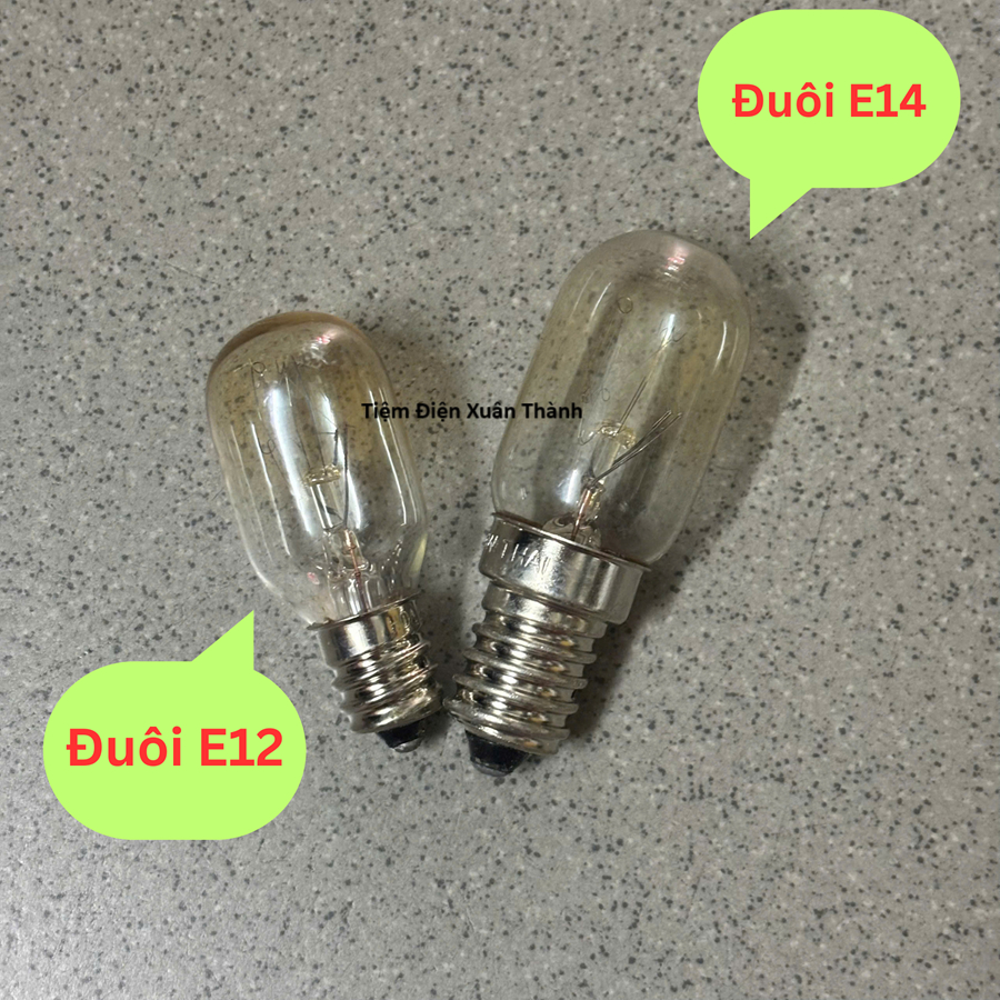 Bóng đèn tủ lạnh 15W - 10W đui xoáy chuôi E12 E14 cty Hòa Thái