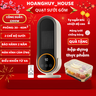 Quạt sưởi gốm,sưởi ấm PTC 1200W cho em bé và hộ gia đình nhiều mức nhiệt,làm nóng nhanh,có màng lưới chống bỏng an toàn