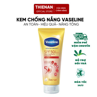 Kem chống nắng, sữa dưỡng thể Vaseline 50x dưỡng trắng da, chống nắng Thái lan 300 ml