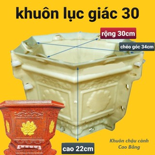 Khuôn đúc chậu cảnh lục giác 30 cao 22 [khuôn chậu ABS có lòng trong]
