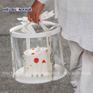 Hộp Mica Trụ Đựng Bánh Kem, Bánh Sinh Nhật, Quà Tặng, Quà Cưới, Quà Tết, Làm Giỏ Trái Cây [01 Hộp]