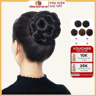  Búi tóc giả rối trung niên giúp tóc dày đẹp sang trọng cho bà mẹ đi tiệc đi chơi hàng ngày 