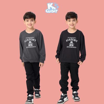 Áo Jumper Dài Tay K'S CLOSET Chất Liệu Hai Da Tuyết Mịn Cho Bé Trai Từ 11-58kg (2-14 Tuổi) E052FOF