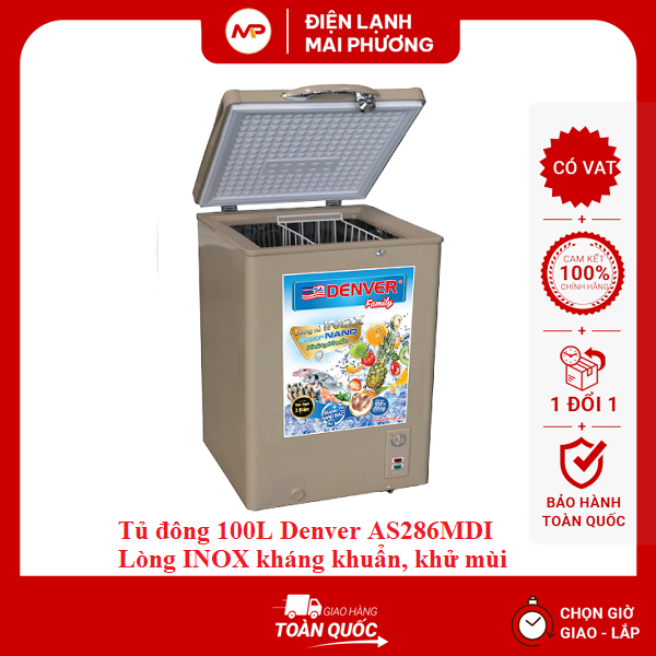 Tủ đông mini 100L Denver AS 286MDI - (Bảo hành 24 tháng)