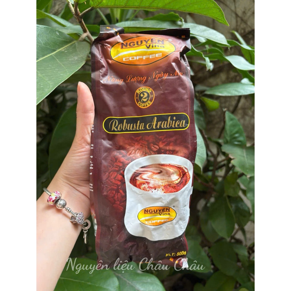 Cà Phê Nguyên Vina NV2 gói 500gr - vị đắng nhẹ, êm không gắt, thơm quyến rũ