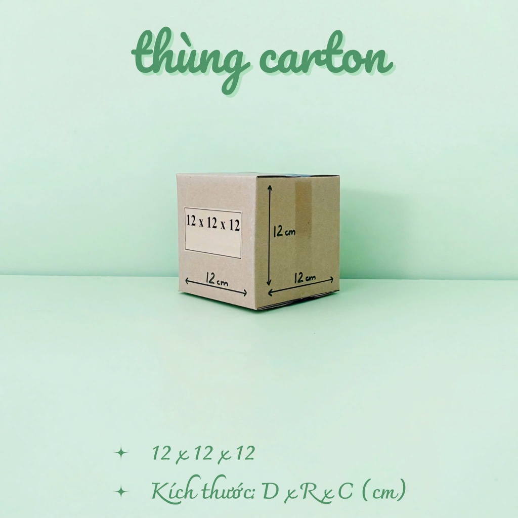 COMBO 50 HỘP CARTON 12x12x12 cm
