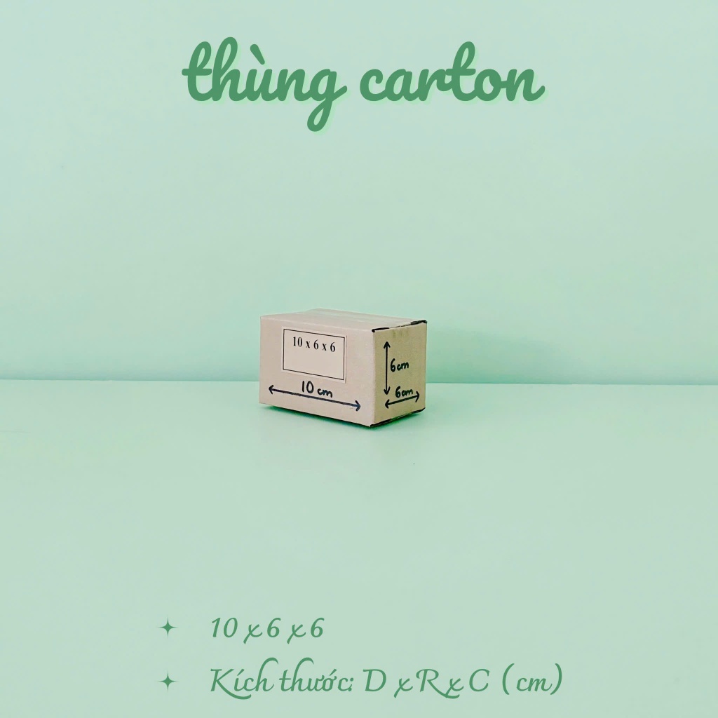 COMBO 50 HỘP CARTON 10x6x6 cm