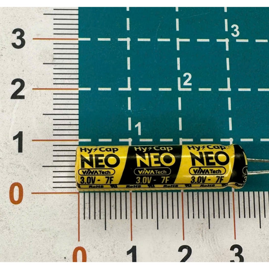 Siêu tụ 3V 7F màu vàng, pin tụ điện tích điện lưu trữ hỗ trợ dòng xả cao