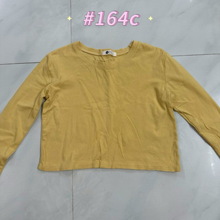 Áo Crop Top Nữ Macro Tay Dài Cổ Tròn Basic