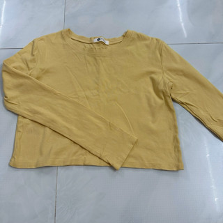 Áo Crop Top Nữ Macro Tay Dài Cổ Tròn Basic