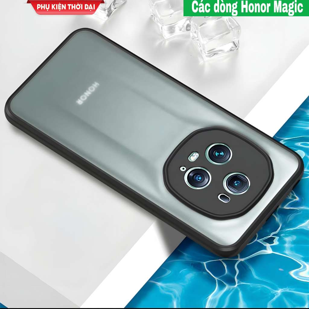 Ốp lưng Honor Magic 5 Pro / Magic 5 Ultimate / 6 Ultimate thể thao lưng trong viền màu chống sốc
