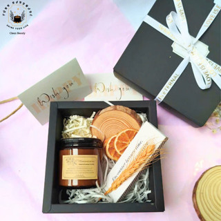 Hộp Quà VINTAGE Nến Thơm Sáp Dừa Cốc Nâu Kèm Túi Decor Trang Trí Quà Tặng Dịp Sinh Nhật 8 Tháng 3, Noel, Quà Cưới