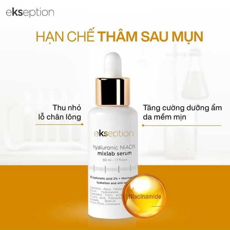 Tinh chất Serum mờ thâm sáng da Ekseption Hyaluronic Niacinamide Serum