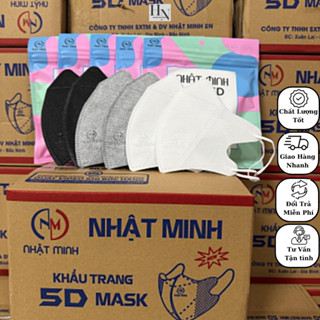 HÀNG CHÍNH HÃNG 😷😷THÙNG 200 CHIẾC KHẨU TRANG 5D MASK NHẬT MINH CÓ KHÁNG KHUẨN
