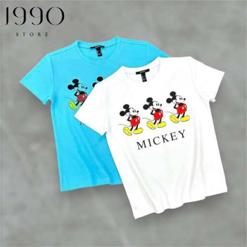 Áo Thun Cotton Mickey Co Giãn 4 Chiều - 2 Màu