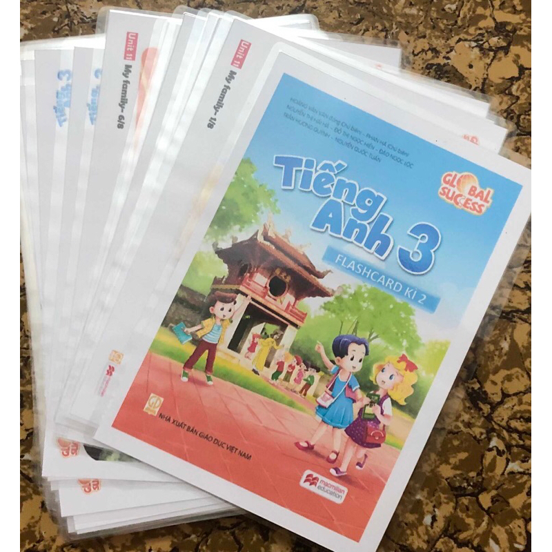 Sỉ Flashcard Global 3 ép plastic 2 mặt a5